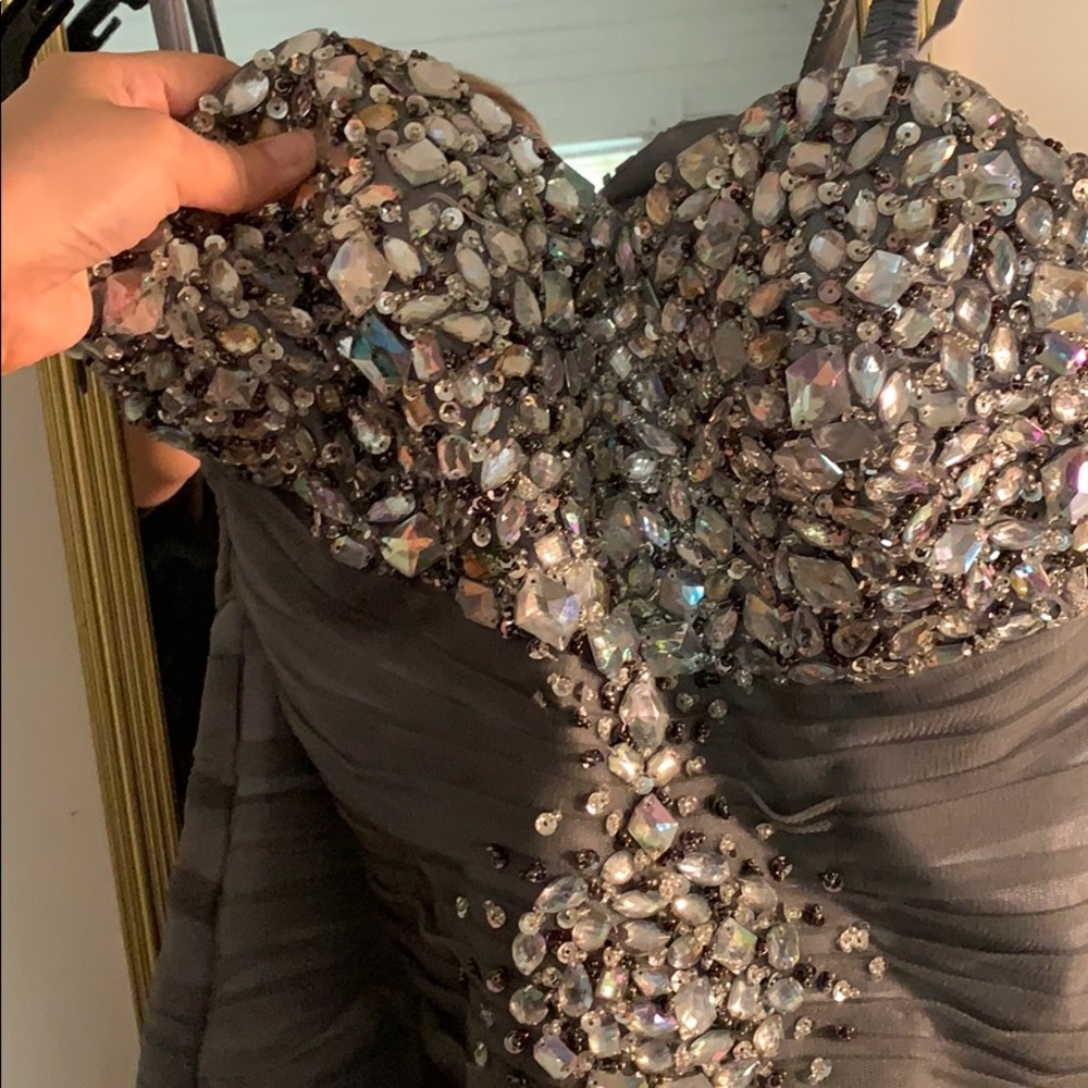 Silver Mermaid Prom Dress